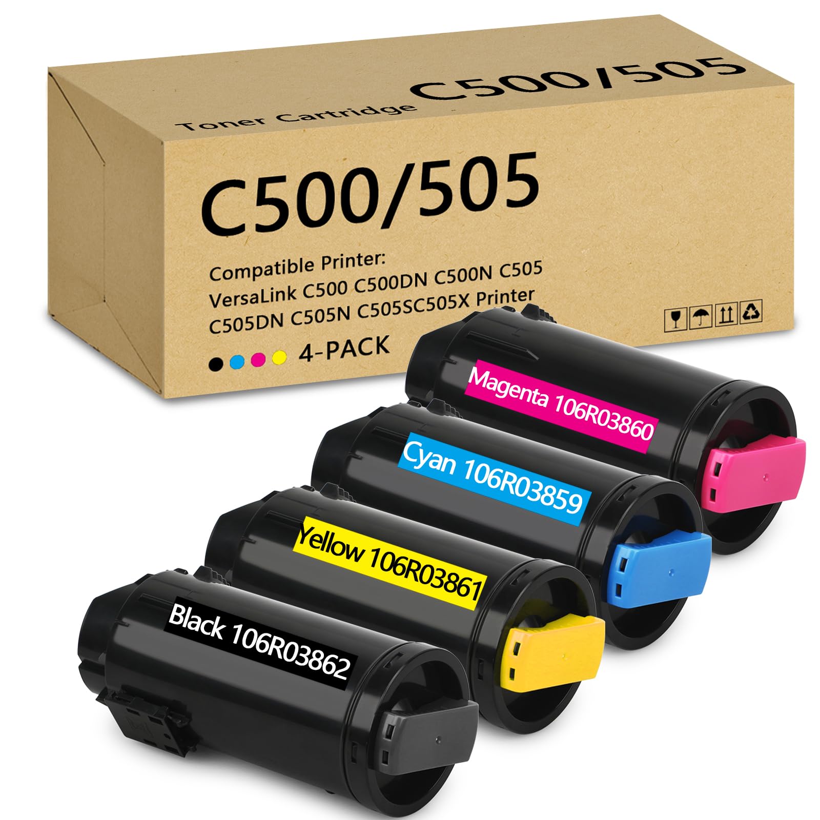Versalink C505 Toner Bundle (4 Pack Black Cyan Yellow Magenta)