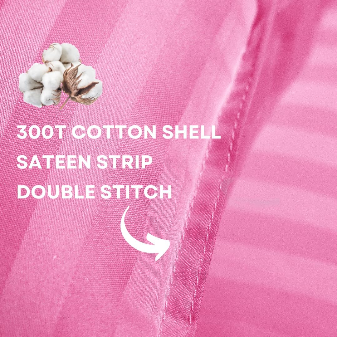 kinder Fluff Children Pillow (2-Pack) – The Only 300TC Soft Cotton Pillow with Down Alternative Fill – Hypoallergenic, Machine Washable & Perfect for Kids 2+ Years (13x18in, Pink)