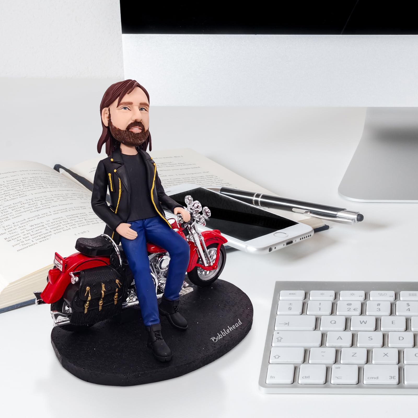 Bobblehead - Personaggio musicale personalizzato, regalo artigianale per gli amanti della musica, elegante decorazione per casa e ufficio, collezione unica, realizzata con la tua foto