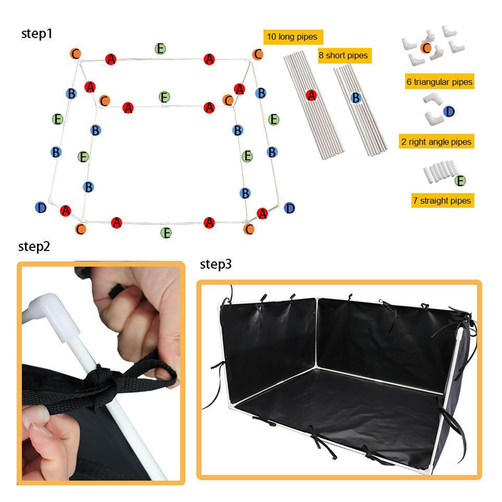 Supporto per pipì per cani, vassoio per vasino per cuccioli con bordo alto, supporto per pipì con pareti, robusto antiscivolo per addestramento del cane, per uso interno ed esterno, 89 x 73 x 44 cm
