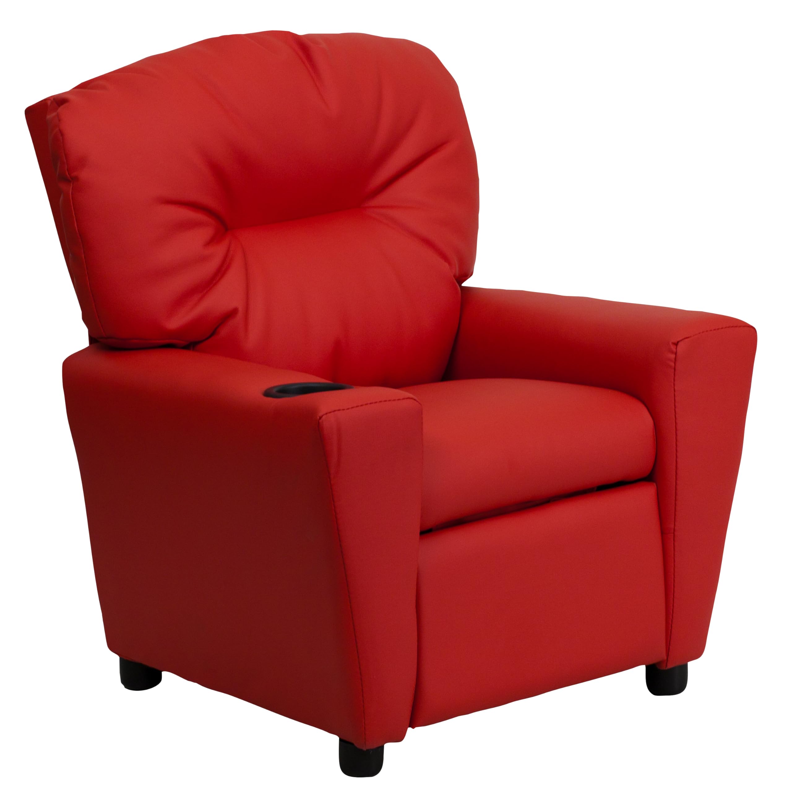 Flash Furniture Red Vinyl / 25" - 39"D x 24.5"W x 28"H / Contemporary Recliners