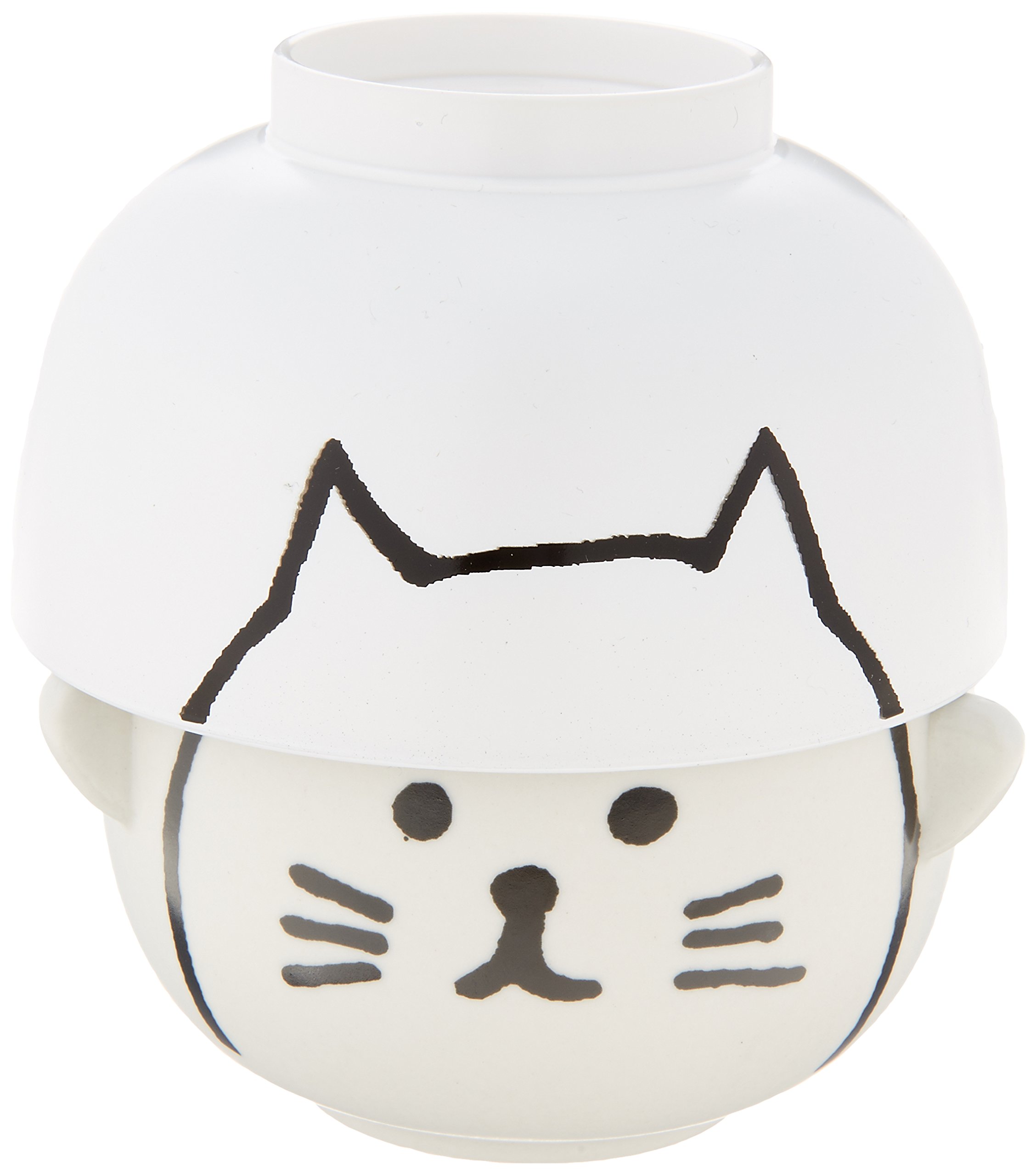 Amazon｜サンアート かわいい食器 「 まんぷくシリーズ 動物 」 白ねこ