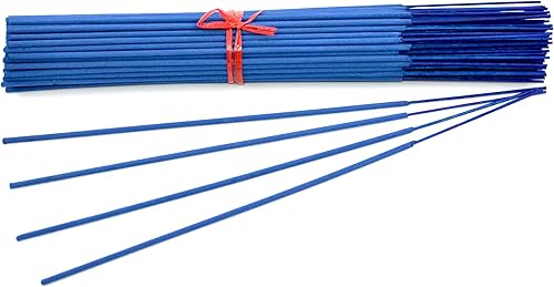 100 varillas de incienso sin perfume (azul) de 11 pulgadas, 100 % natural de Joss y bambú de 11 pulgadas en blanco punk, para hacer incienso de