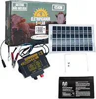 FAZENDEIRO, Cerca Elétrica Rural Eletrificador 45Km Solar com Bateria