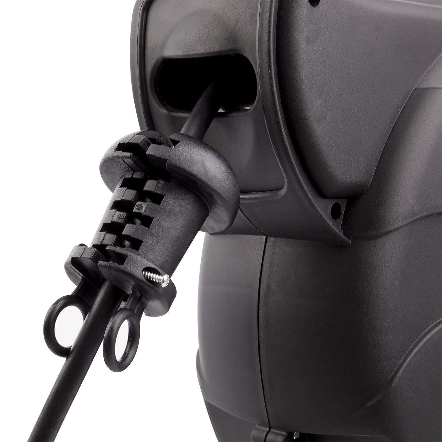 LEDKIA LIGHTING - Carrete de Cable Automático | 11m Extensible + 2m Línea | Soporte IP44 | Compatible con 3500W | Instalación en Pared o Techo | Protección Infantil y Sobrecarga, Negro