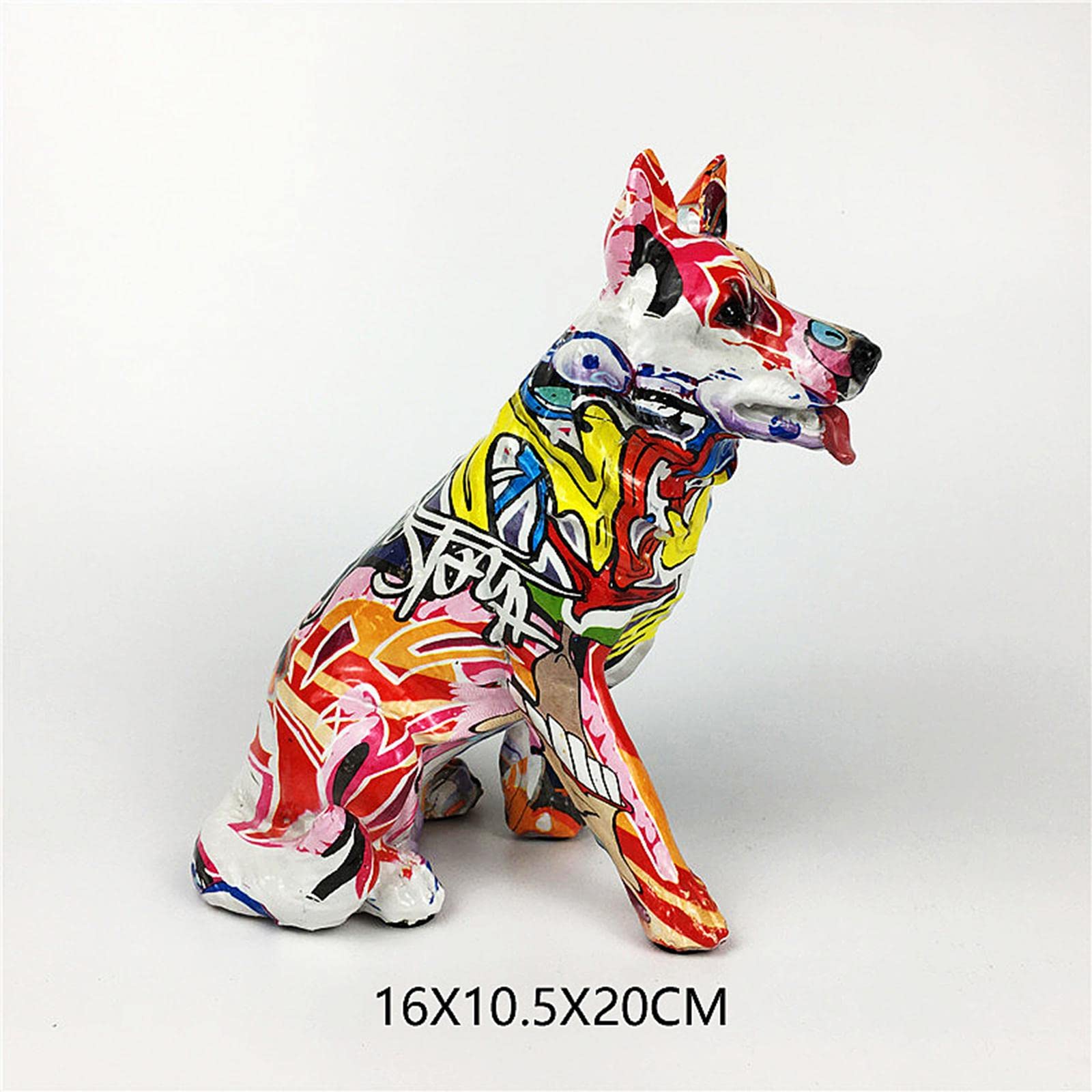 Amazon.co.jp: Wswqop クリエイティブでカラフルな犬の彫刻フィギュア