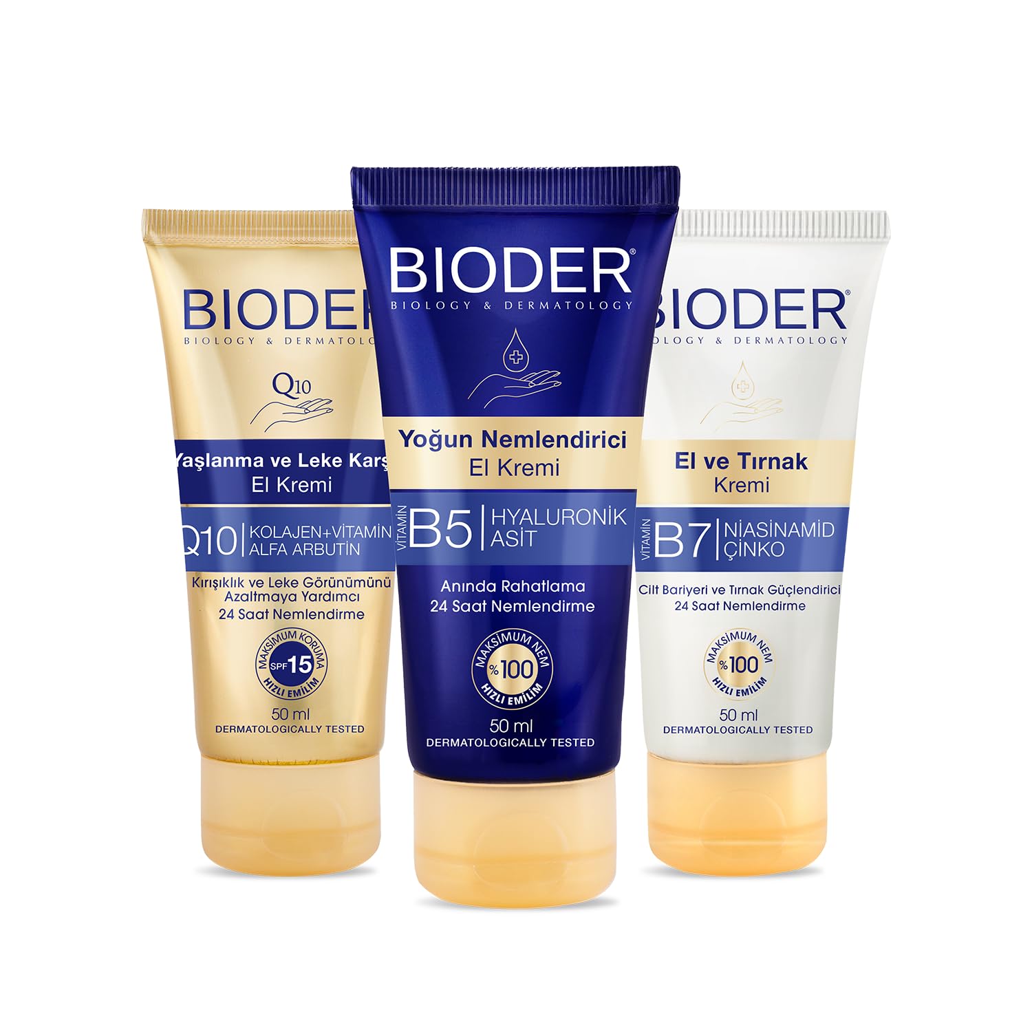 Bioder El Bakım Kremi Seti 3'lü, 150 Ml