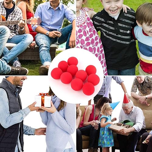 Miniatura 4 de Sonew Pelota de esponja, 10 bolas mágicas de esponja suave roja para accesorios de calle, truco clásico de comedia