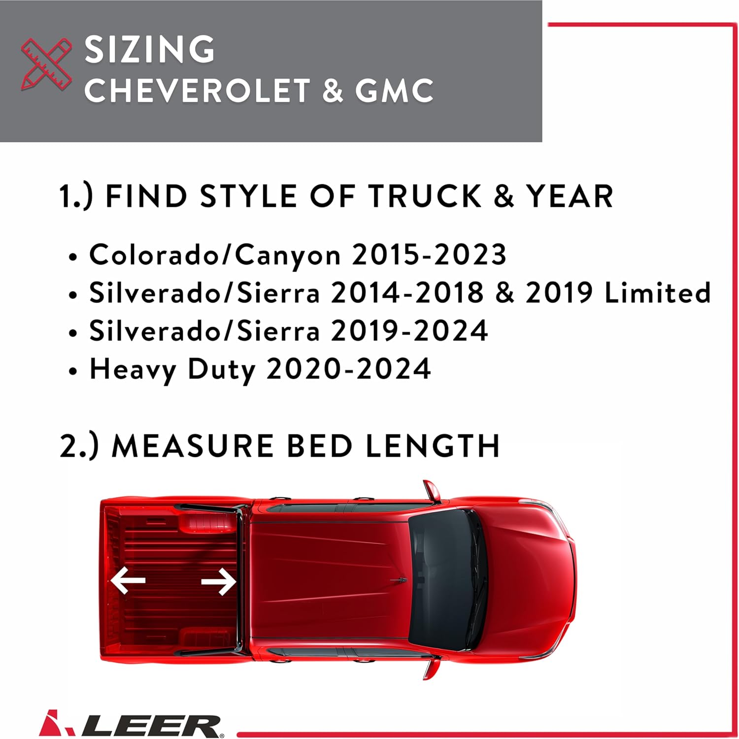 LEER SR250 Soft Rolling Tonneau Cover, Fits 2019 GM Silverado/Sierra Limited Classic Body with 5'8" Truck Bed