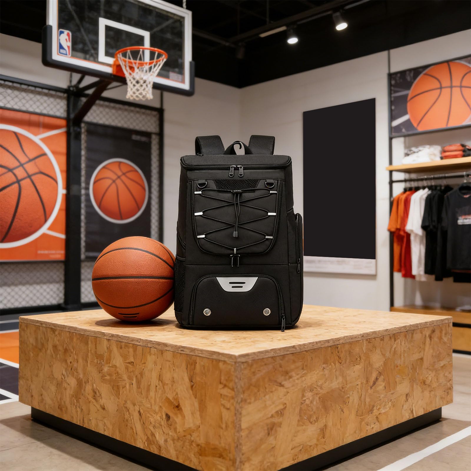 Flexibler Rucksack aus Oxford Stoff zum Tragen von Basketbällen, Fußballkugeln und Zubehör Basketball Geschenk für Spieler