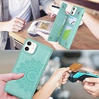 Vista 128 de Cavor for iPhone 11 Wallet Case with Card Slots Holder,Premium PU Leather Kickstand Feature Case [Wrist Strap] Double Magnetic Clasp Shockproof Flip