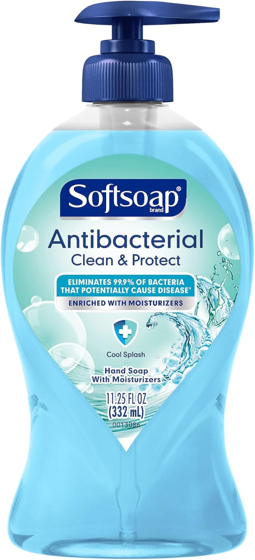 Antibacterial Liquid Hand Soap Pump, Clean & Protect, Cool Splash - 11.25 Fl. Oz