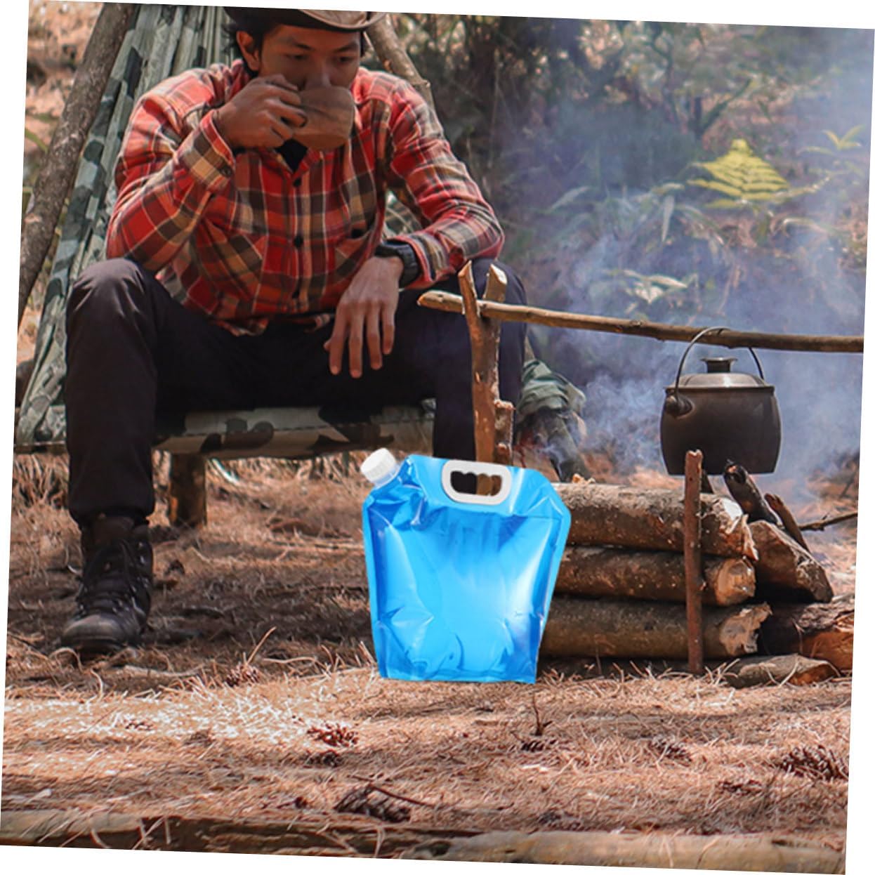 GALPADA 3pcs Camping Water Storage Bag Foldable Water Container for Outdoor Activities Portable Jugs for Hiking Travel Emergency Use