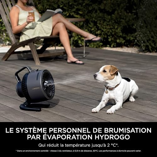 Shark FlexBreeze HydroGo Portable Wireless Fan Handheld Mist Fan Quiet Durable Cordless Compact 5 Speed Settings Anthracite FA050EU - 5