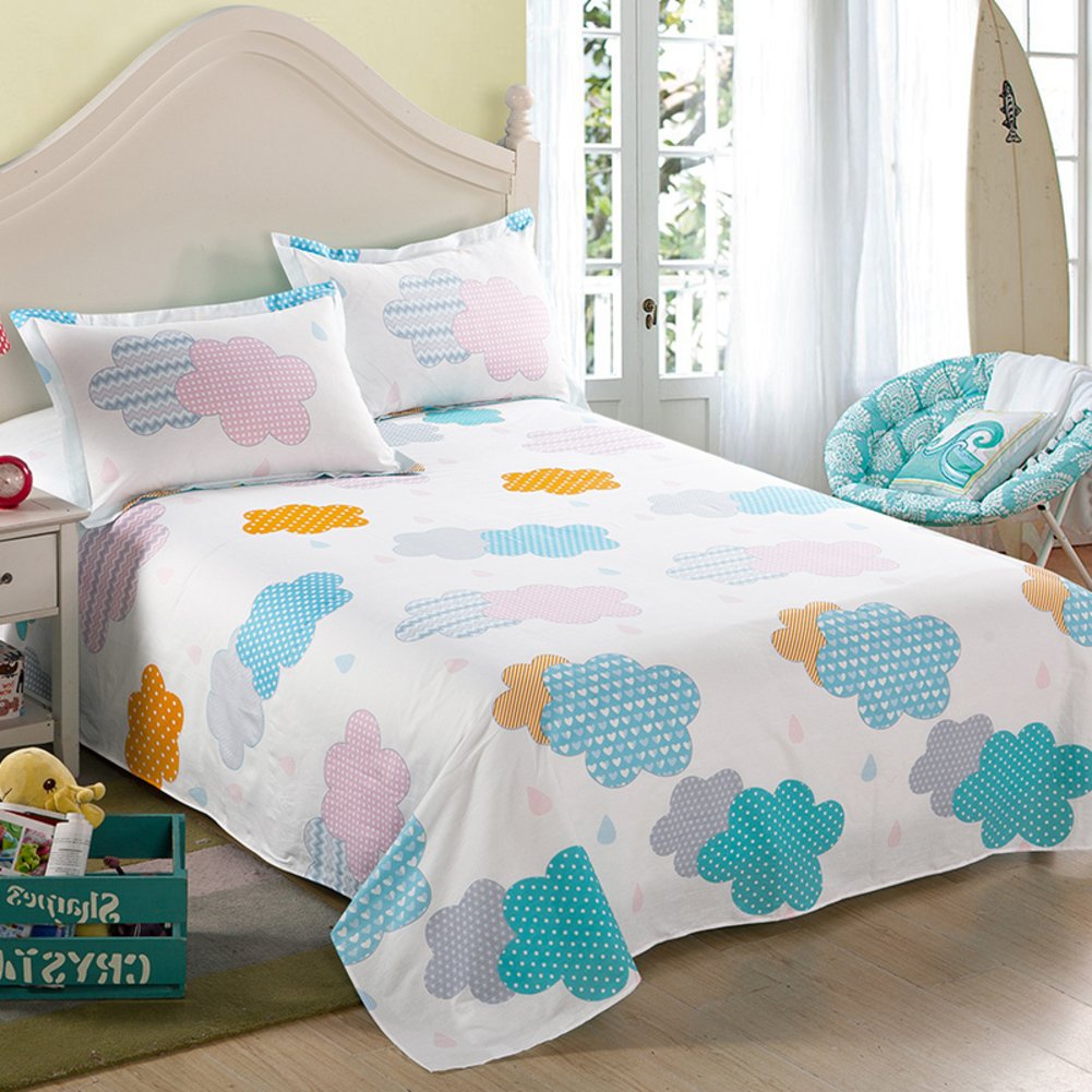 Feuilles de coton de qualité supérieure drap de dortoir 160x230