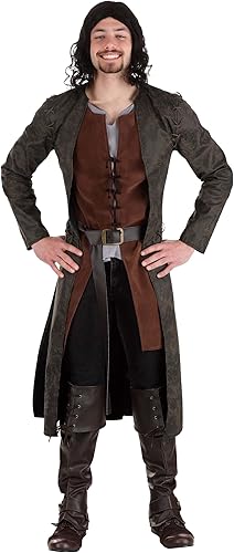 Miniatura 9 de Disfraz de Señor de los Anillos para adultos, disfraz de guerrero medieval para hombre, disfraz de guerrero medieval para Halloween
