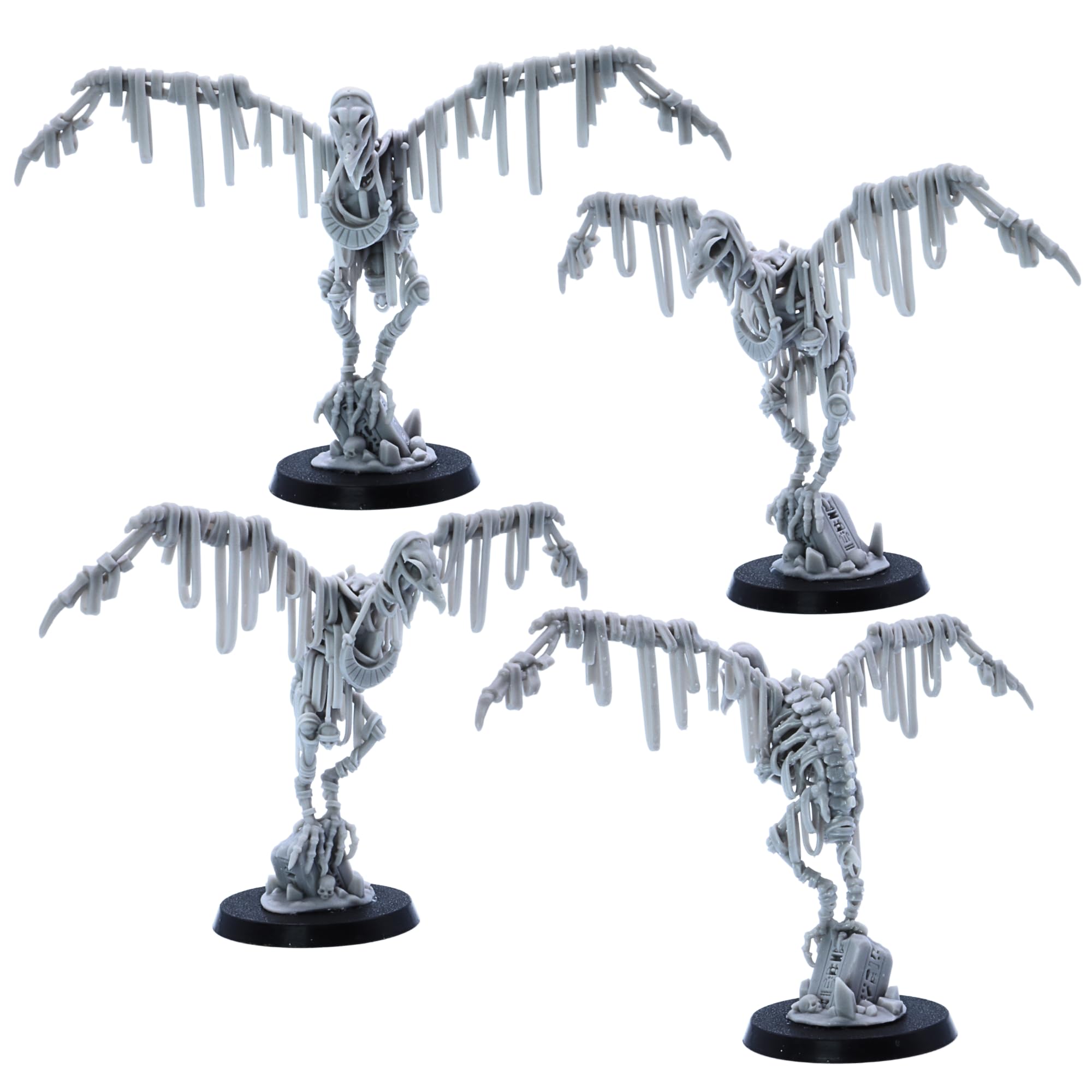 Forged Terrain Skeletal Vultures - Set of 3 Undead Bird Miniatures, Dark, Muted Tones, 3.5 cm (W) x 2.5 cm (L) x 3.5 cm (H) - Image 4
