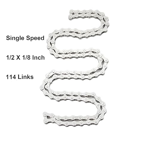 Miniatura 8 de Cadena de bicicleta de una sola velocidad 1 velocidad Cadenas de bicicleta 12 "x 18" x 104 eslabones