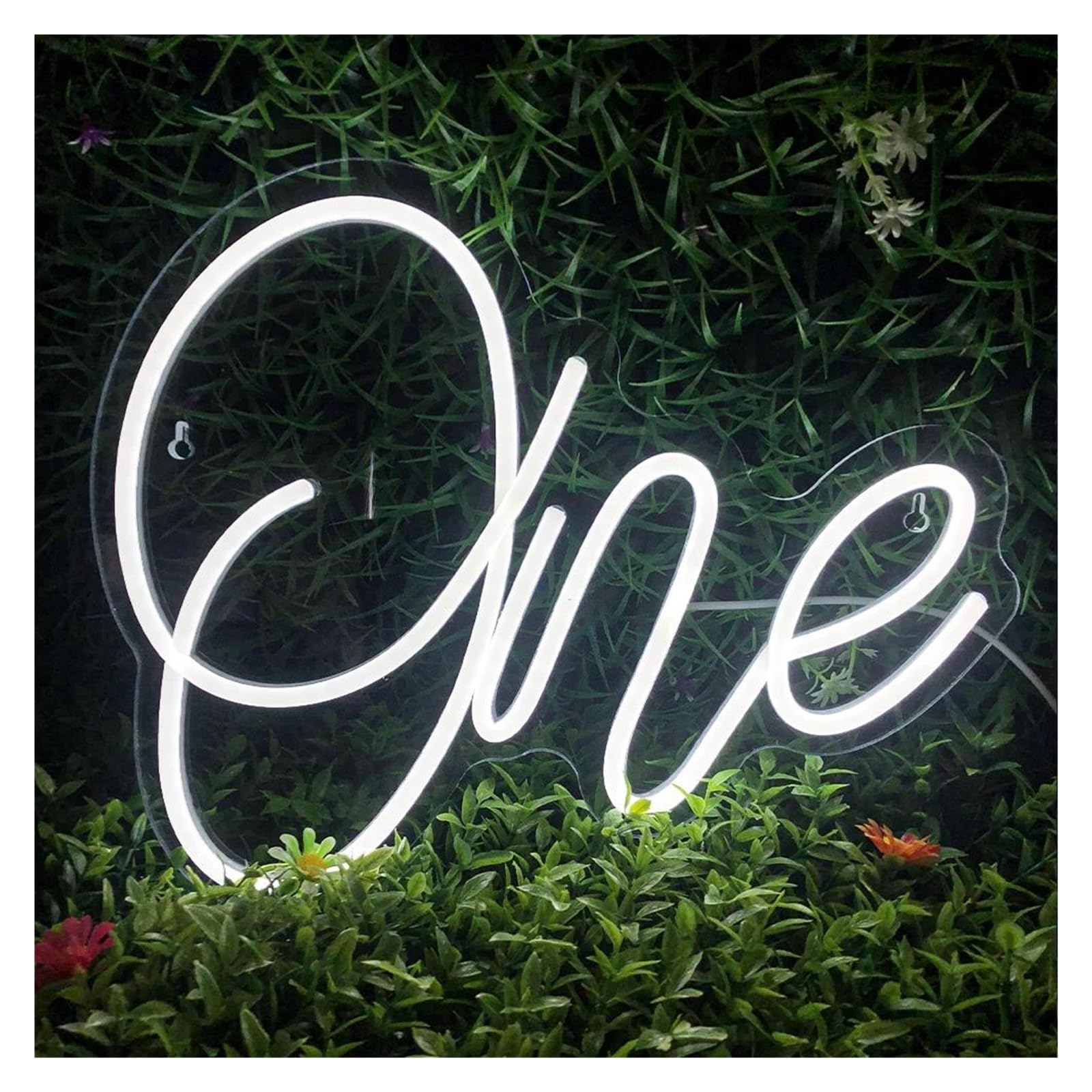Luz de Diseño de Digital One Luz LED De Neón Para Habitación, Boda, Matrimonio, Festival, Hogar, Fiesta De Cumpleaños, Decoración De Pared, Lámpara Alimentada Por USB, 35cmx25cm(Blanco)