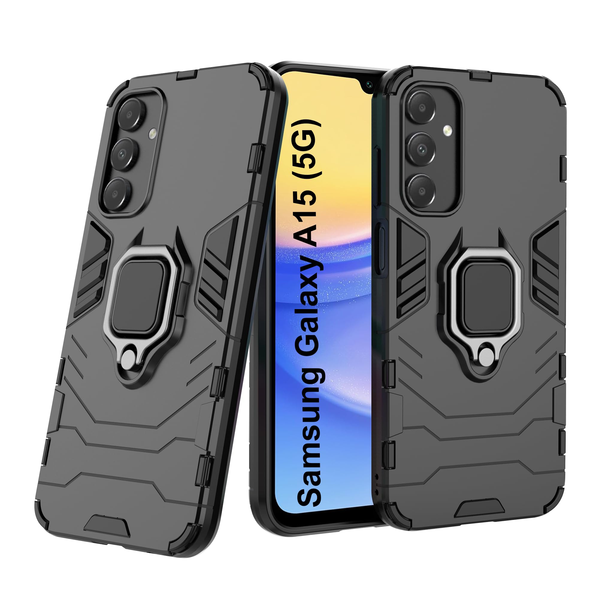 CEDO Rugged Samsung Galaxy A15 (5G) Defender Case | Rotating Ring Holder & Kickstand in-Built | Military Grade Armor | Bumper Back Cover (Black) (B0CRRSX6CZ) Amazon Price History, Amazon Price Tracker
