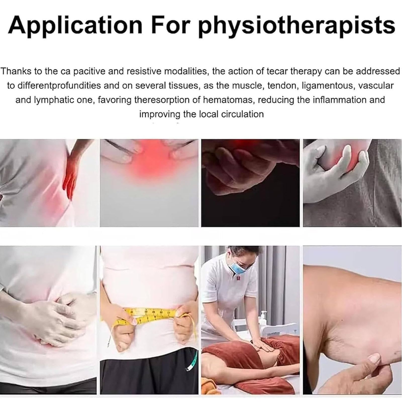 PixCy Tecar Terapia Ret Cet Diatermia Corpo Dimagrante Macchin,Apparecchio per Tecarterapia a Radiofrequenza,per Alleviare Dolore Muscolare,Ridurre Cellulite in profondità