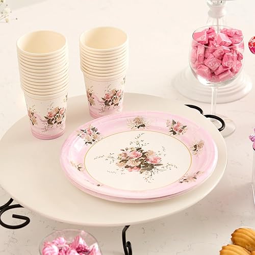 Miniatura 9 de Royal Bluebonnet Luau Platos y servilletas  Juego de 24 suministros para fiestas tropicales, decoraciones de fiesta hawaiana, platos tropicales