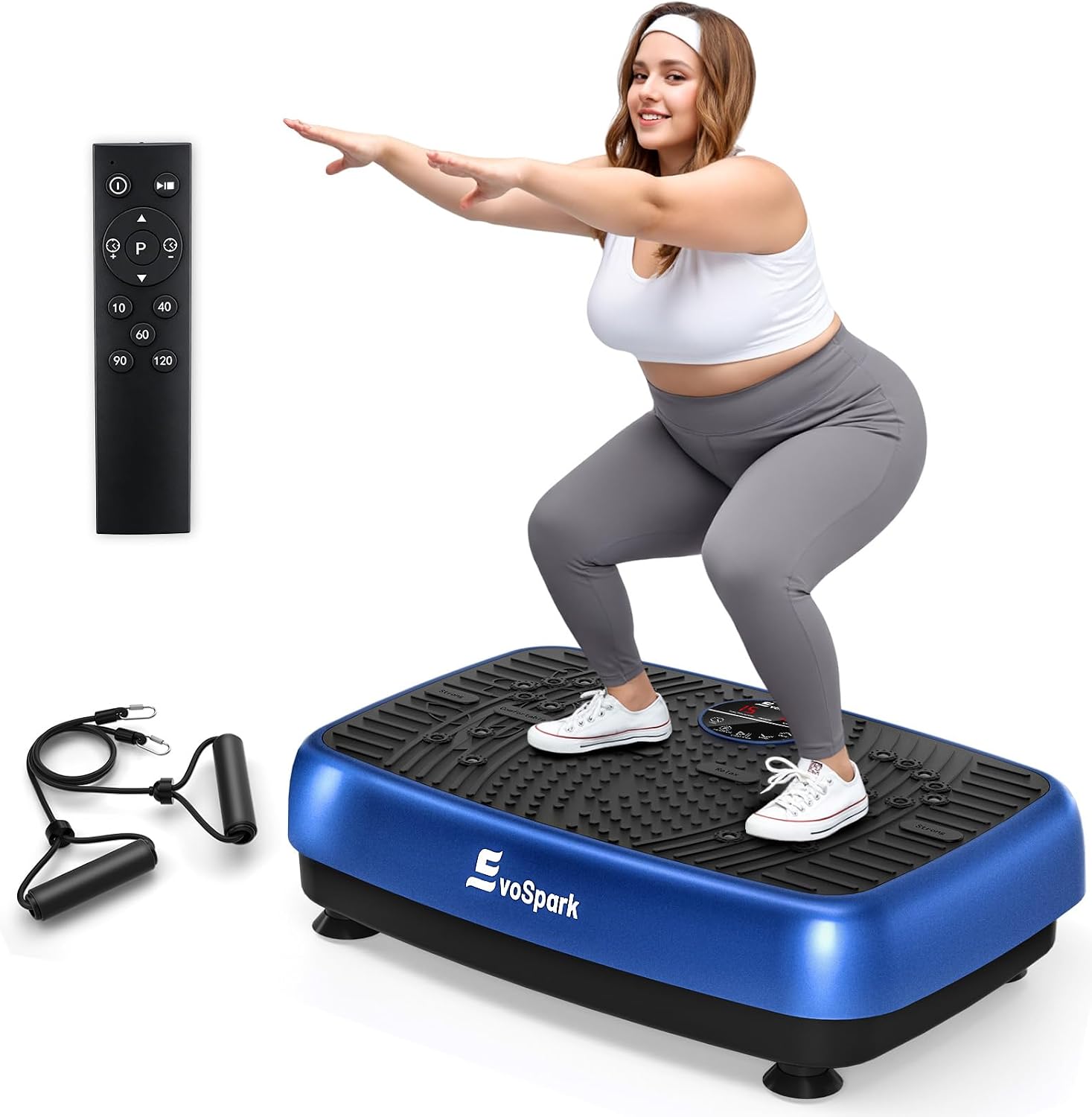 Vibration Plate Exercise Machine, 120 Speeds Full Body Workout Vibrating Plate for Lymphatic Drainage Weight Loss, 450 Lbs Capacity Shake Platform Machines for Home Women Men
