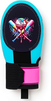 Ice Cream Drip Sliding Mitt Baseball Glove for Youth Sliding Mitt Softball Guard Accessories and Protective Gear Left/Right Hand Ice Cream Drip Pattern Baseball Hand and Wrist Protection