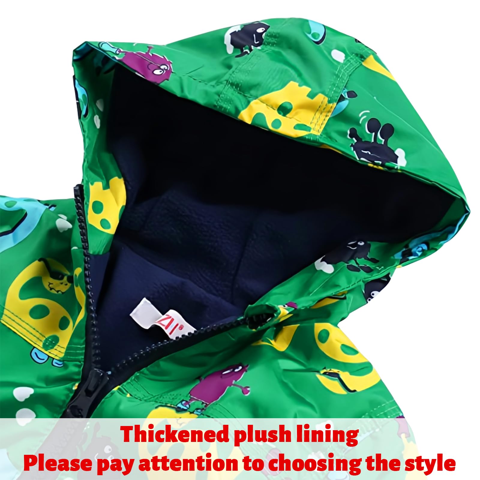 LZH Impermeable Chubasquero para Niño o Niñas, Dinosaurio Capa de Lluvia de Dibujos Animados con Capucha Chaqueta Pantalones Traje