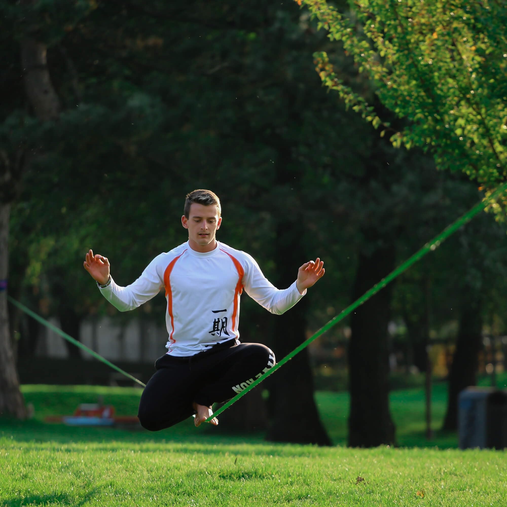 SPIDER SLACKLINE LKS01 - Longline Slackline Set - Fly Line 25-2X Trinquete con Espaciadores - Longitud 25m