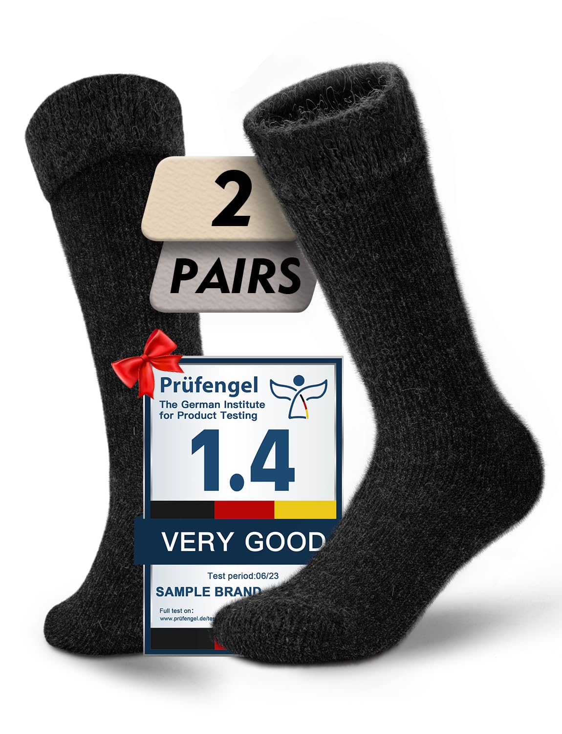 Alpaca Wool Thermal Winter Boot Socks Heavyweight Thick Warm Padded Moisture-Wicking Insulated Cold Weather