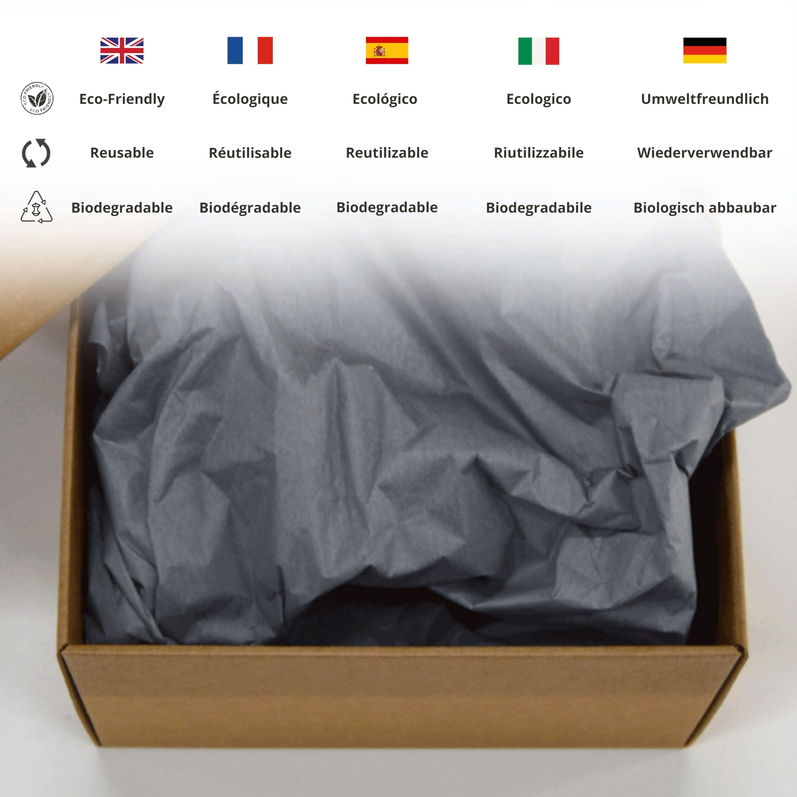Papier de Soie Gris Espace Profond (Pack 500) 50x75cm