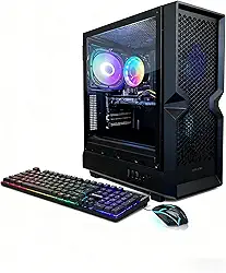 STGAubron PC Desktop para jogos, Radeon RX 580 16G, Intel Core i7 até 3,9G, 16G RAM, 512G SSD, 600M WiFi, BT 5.0, RGB Fan x3, Windows 11 Home