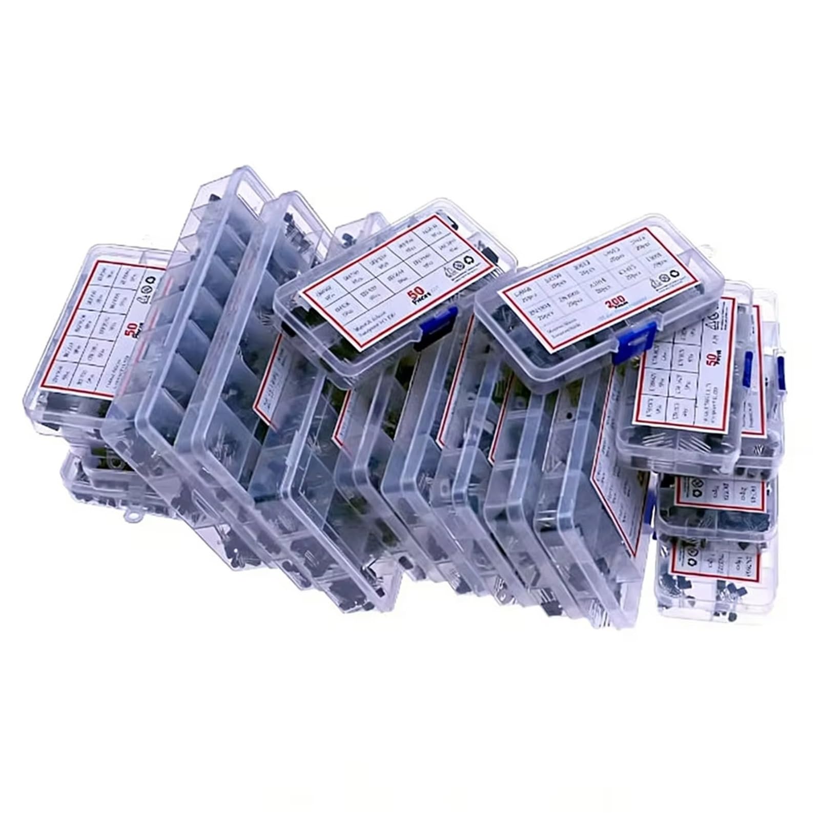TO-92 TO-92L TO-126 TO-220 Serie Mosfet Triodo Tiristor PNP NPN Caja De Kit Surtido De Transistores(50pcs IR9640-IRF9540)