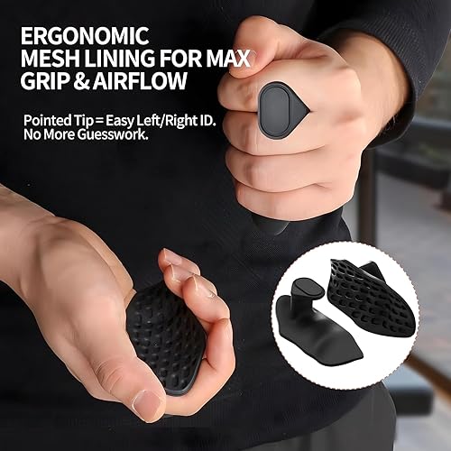 Miniatura 3 de Anti-Slip Weight Lifting Gloves for Men & Women, Ergonomic Silicone Palm Workout Grips, Gym Training Gloves for Pull-Ups, Dumbbell, Barbell, Callus