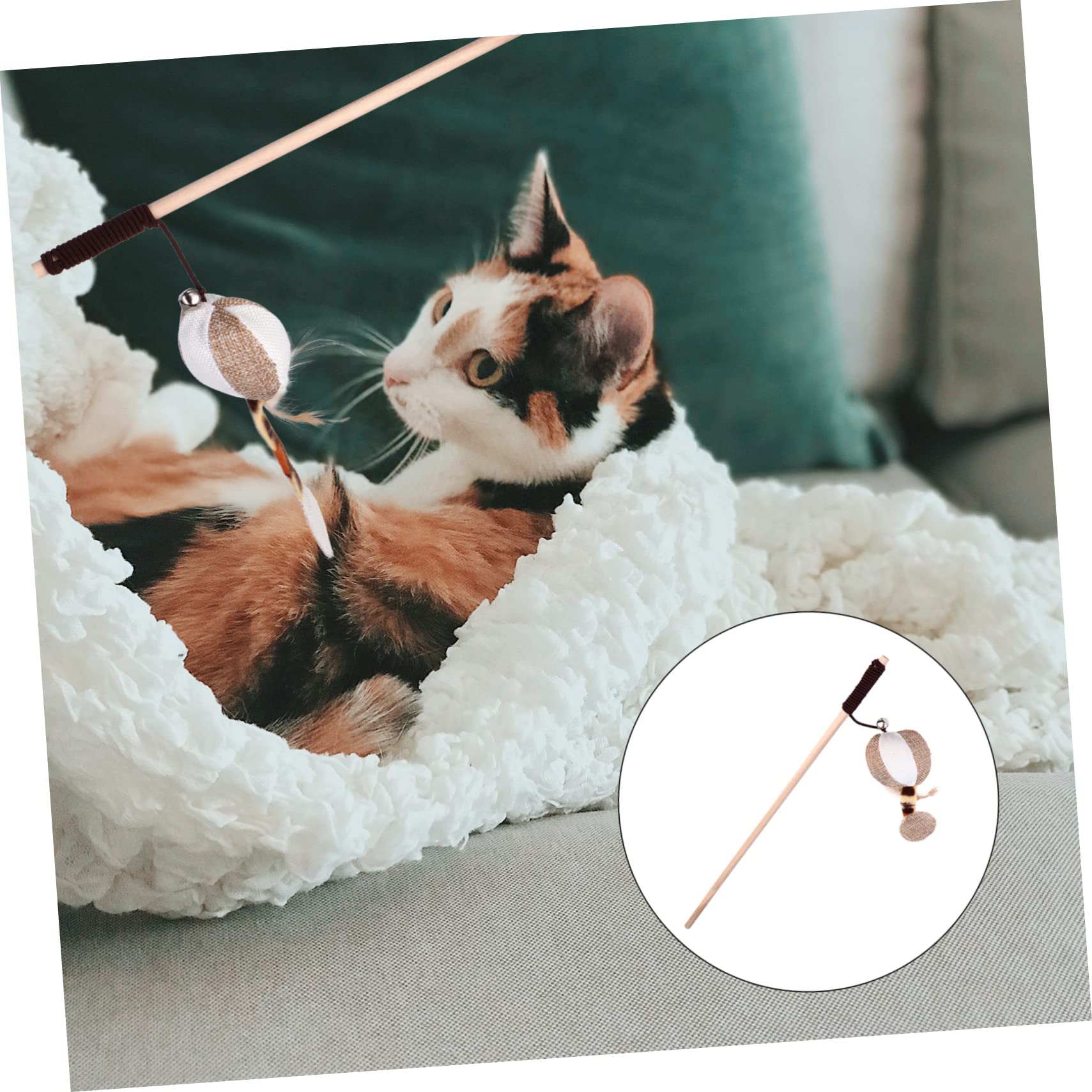 POPETPOP Lot De 3 Jouets Interactifs pour Chat avec Clochettes pour Intérieur (5 Pièces X 3)