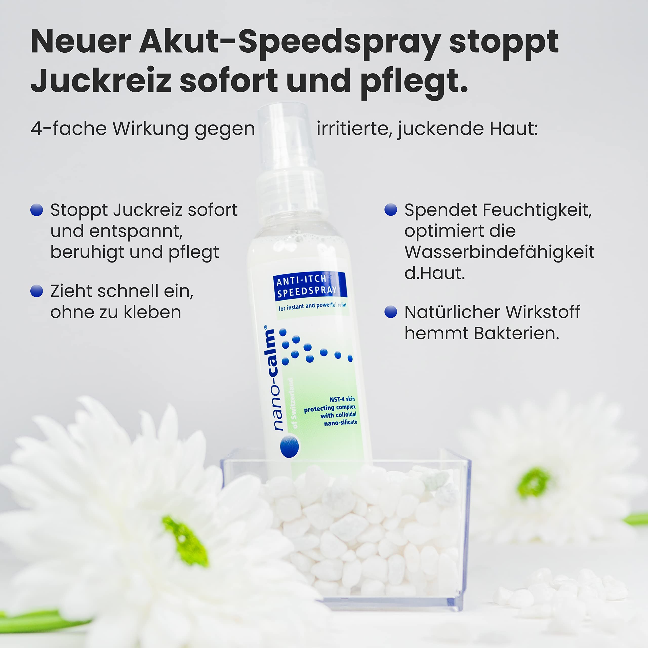 Medskina Neurodermitis Spray 75 ml - Hilfe bei Psoriasis Schuppenflechte und trockener Haut - Spray gegen Hautpilz und Juckreiz - Wundspray schnelle Wundheilung - MADE IN SWISS