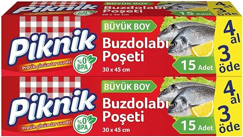 Piknik Buzdolabı Poşeti 4Al3Öde Büyük 15'Lİ