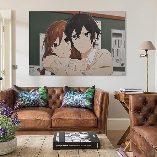 Miniatura 3 de Póster de anime japonés Hori y Miyamura (Horimiya) póster para dormitorio de estudiantes (2) pinturas artísticas de pared, lienzo, decoración de