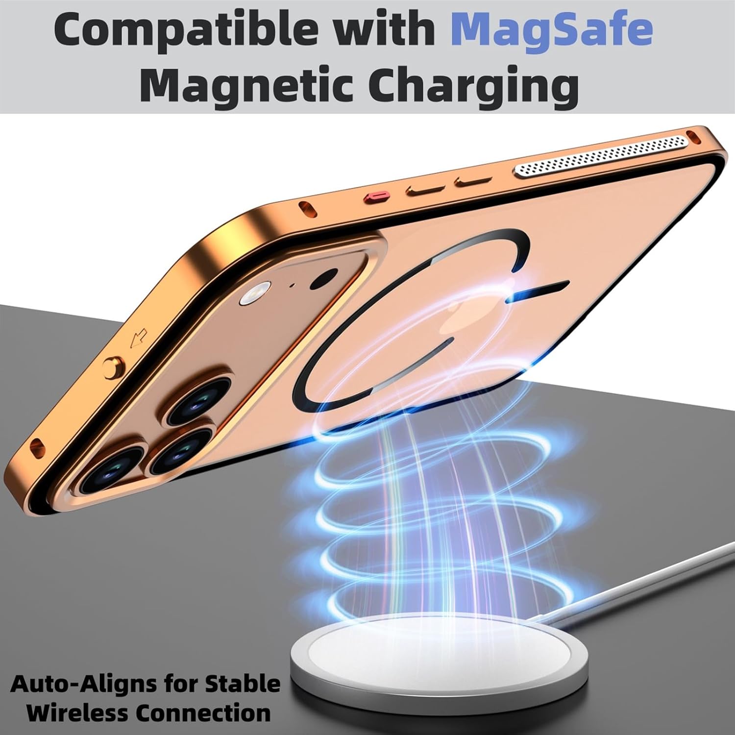 Metal Frame Case for iPhone 17 Air / 17 Pro / 17 Pro Max, Slim Aluminum Bumper with Semi-Transparent Matte Back, Heat-Dissipation Design & Magnetic Charging Support(Silver,17 Pro Max)