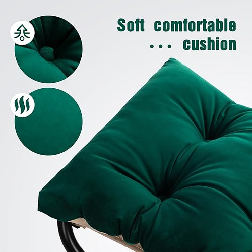 Miniatura 85 de HollyHOME Taburete reposapiés plegable de 15 pulgadas de alto, otomano plegable pequeño tapizado, taburete acolchado para sofá para silla perezosa,