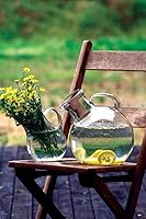 Vista 2 de MY SWANKY HOME Jarra de bola inclinada redonda clásica de estilo vintage de 10 pulgadas de vidrio hecho a mano