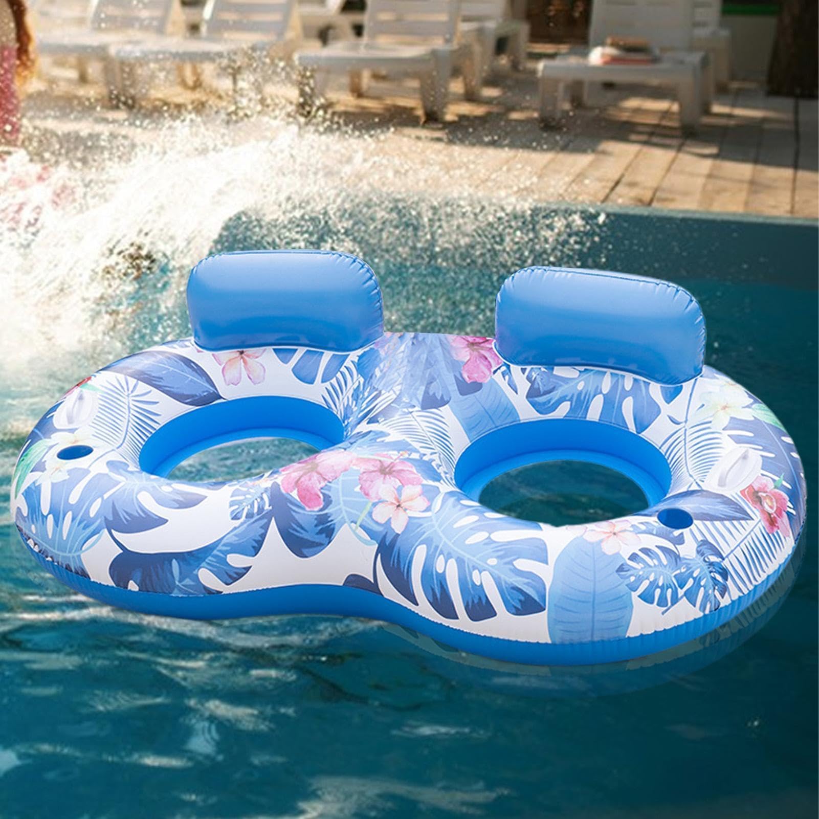 Generico Materassino Gonfiabile Galleggiante in PVC, Amaca Galleggiante per Piscina, Mare e Lago. (Two People)