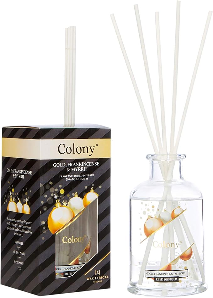 Wax Lyrical Colony Gold, Frankincense & Myrrh, 100ml, Small Reed