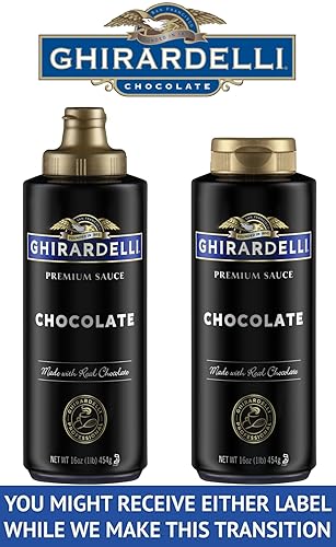 Vista 17 de Ghirardelli Botellas exprimibles de salsa con sabor a caramelo y chocolate blanco, 16 onzas (paquete de 2) con cuchara de barista estampada