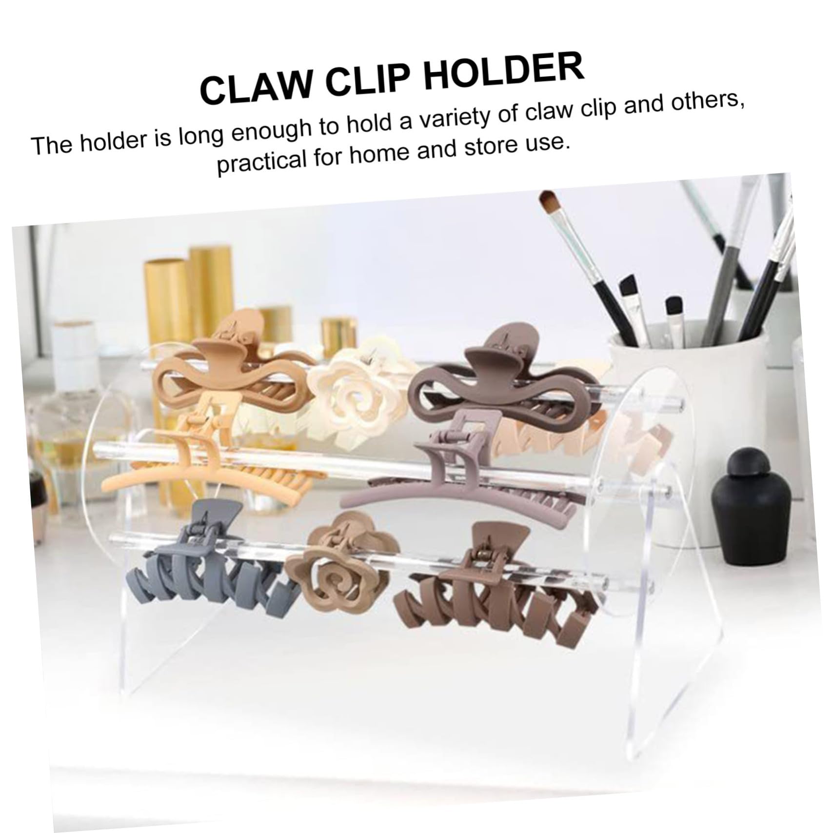 Baluue Halterung für Stirnband Display aus Acryl mit Stabiler Basis und Drehbarem Design Haargummi Displayhalter für Schreibtisch und Zuhause zur Ordentlichen Aufbewahrung