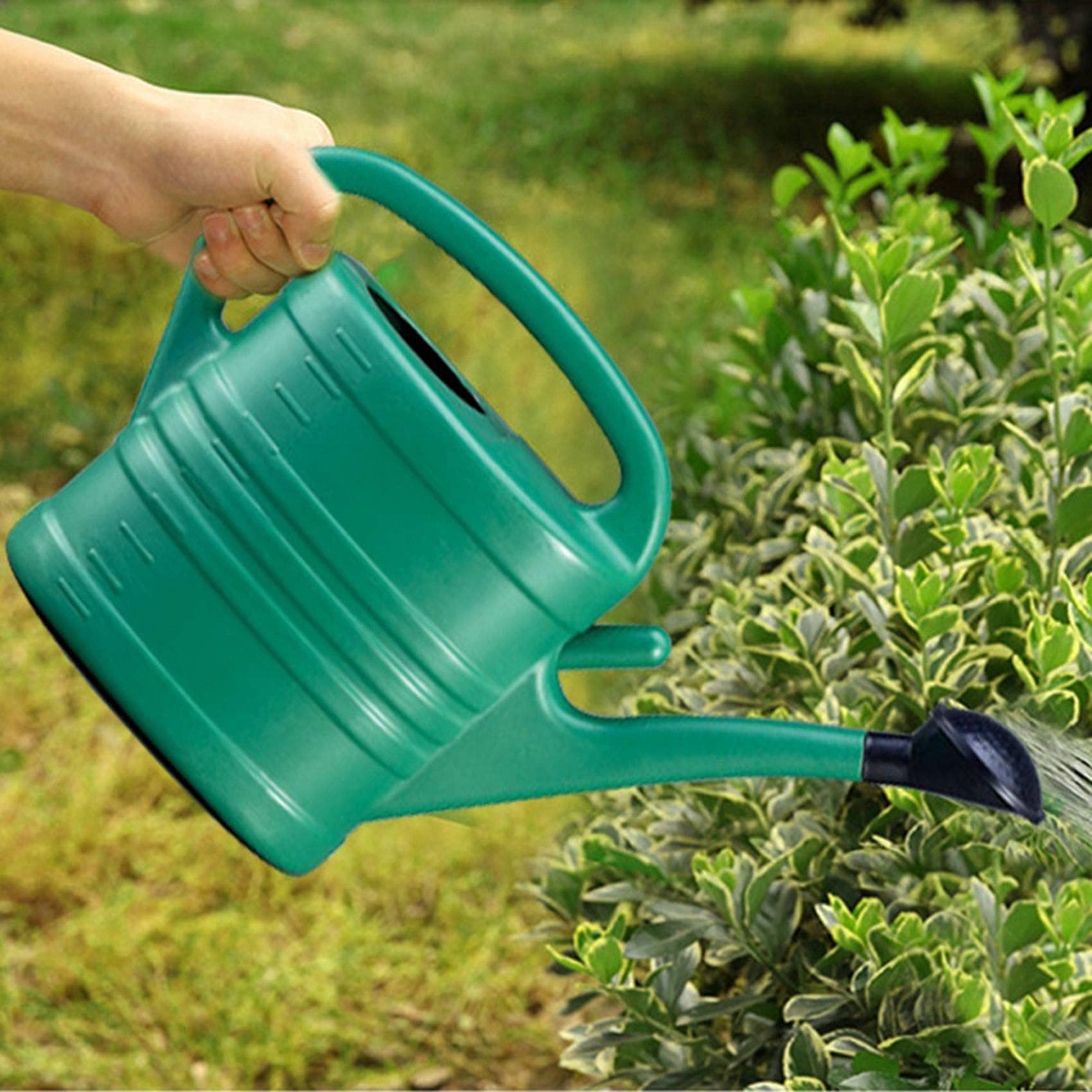 2X Arrosoir avec Verte 10 litres 2 Gallons de Bouteille d'eau de Fleur de Jardin avec Poignée Longue Bouche