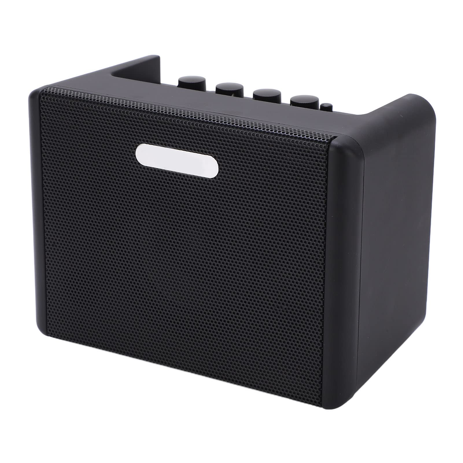 RiToEasysports Amplificador de Guitarra, Mini Altavoz de Guitarra de 4,2 W con Canales de Distorsión Limpios Efecto de Retardo de Toque para Estudio de Interpretación de Práctica (Enchufe Europeo de
