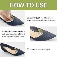 Vista 3 de 1 par de mini camillas de zapatos para mujer con pies anchos