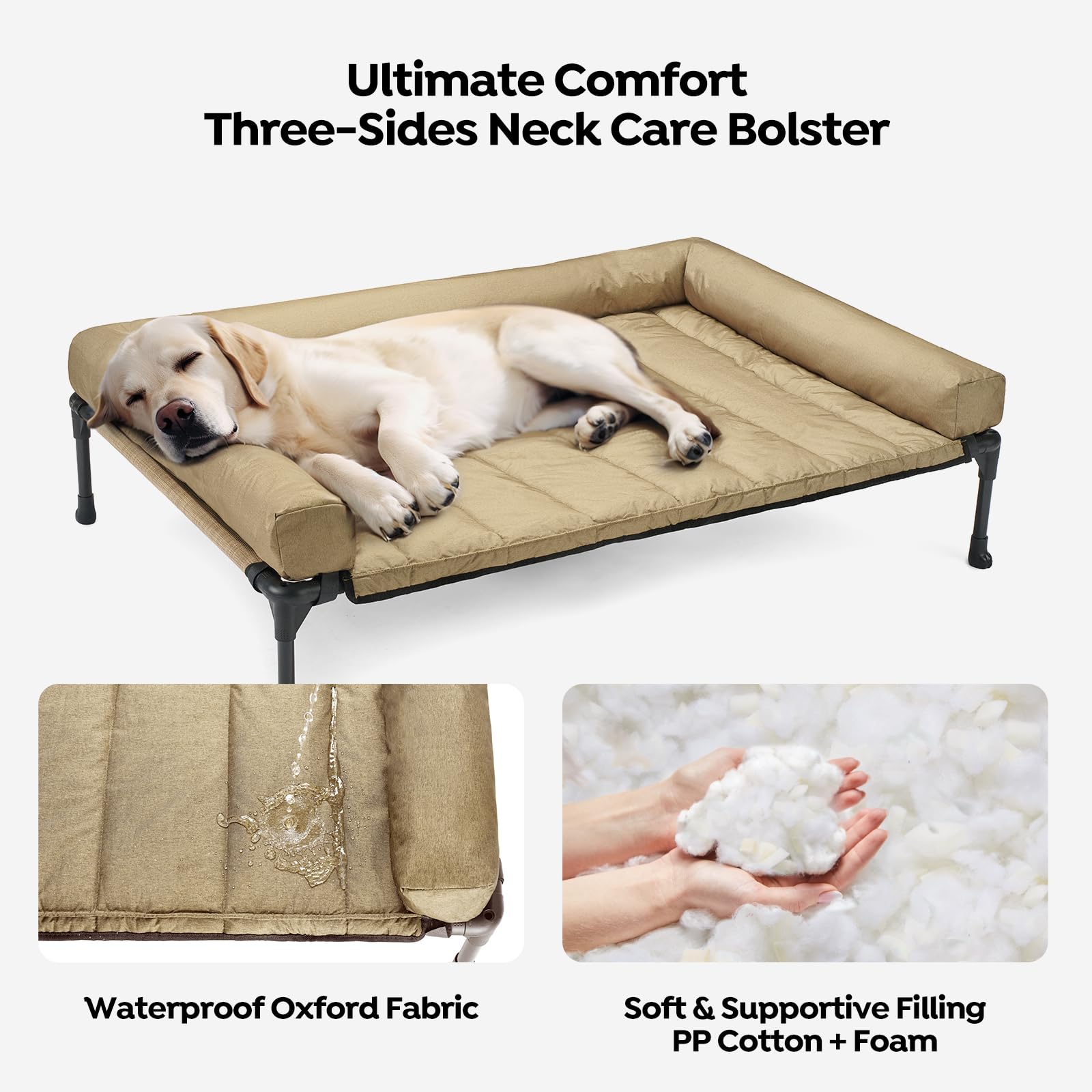Amazon | Veehoo犬 ベッドペットベッド大型犬 ベッド高架犬用ベッド